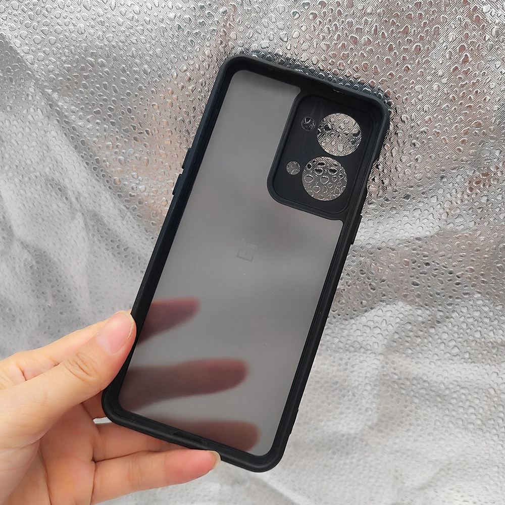 Sleek Matte Clear Black Phone Case with Camera Lens Protection