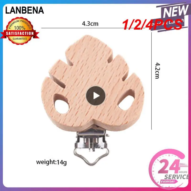 1/2/4 Pz Speenkoord Clip Dentizione Ciuccio Clip Cartone Animato Legno Di Faggio Clip Fittizia Sicurezza Porta Ciuccio Accessori Attache Tetine