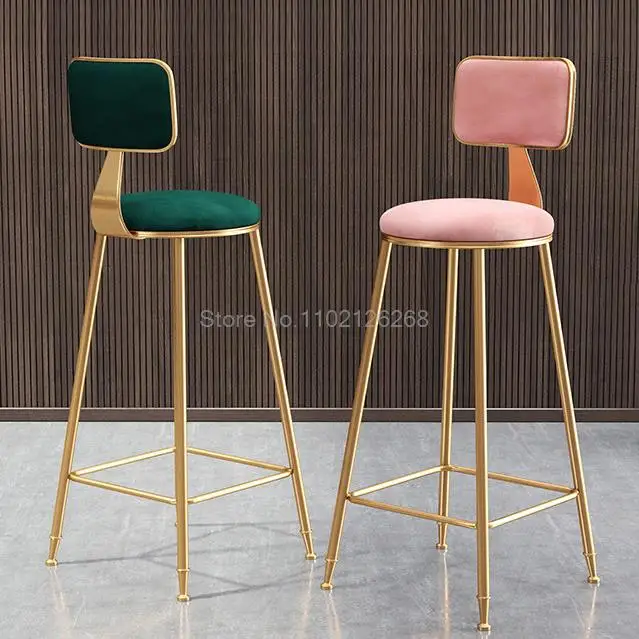 Golden Iron Metal casting High Footstool Luxury Sexy Bar Chair Stool For Home Commercial Pub Cafe Hotel Night Club