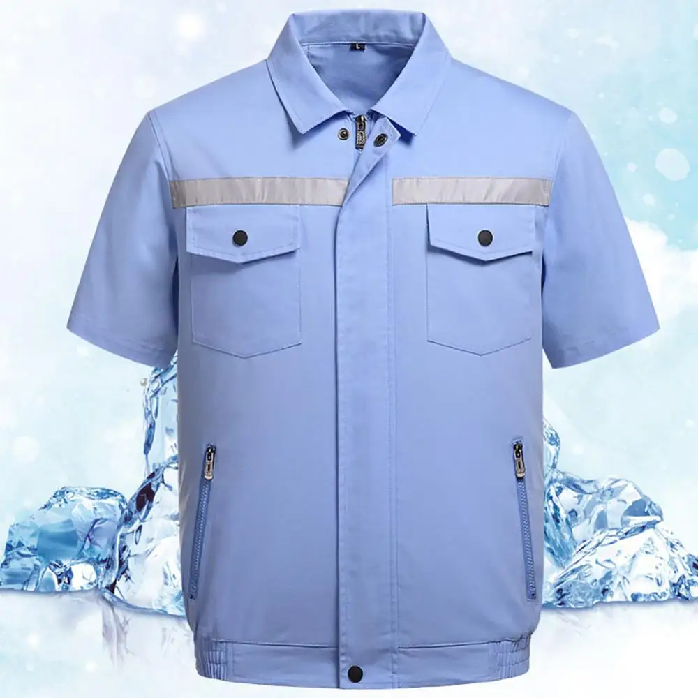 Men's Summer Vest Fan Air-conditioning Clothing UBS Charging Cooling Short-sleeved Jacket Work Shirt Outdoor Fishing Clothing 2