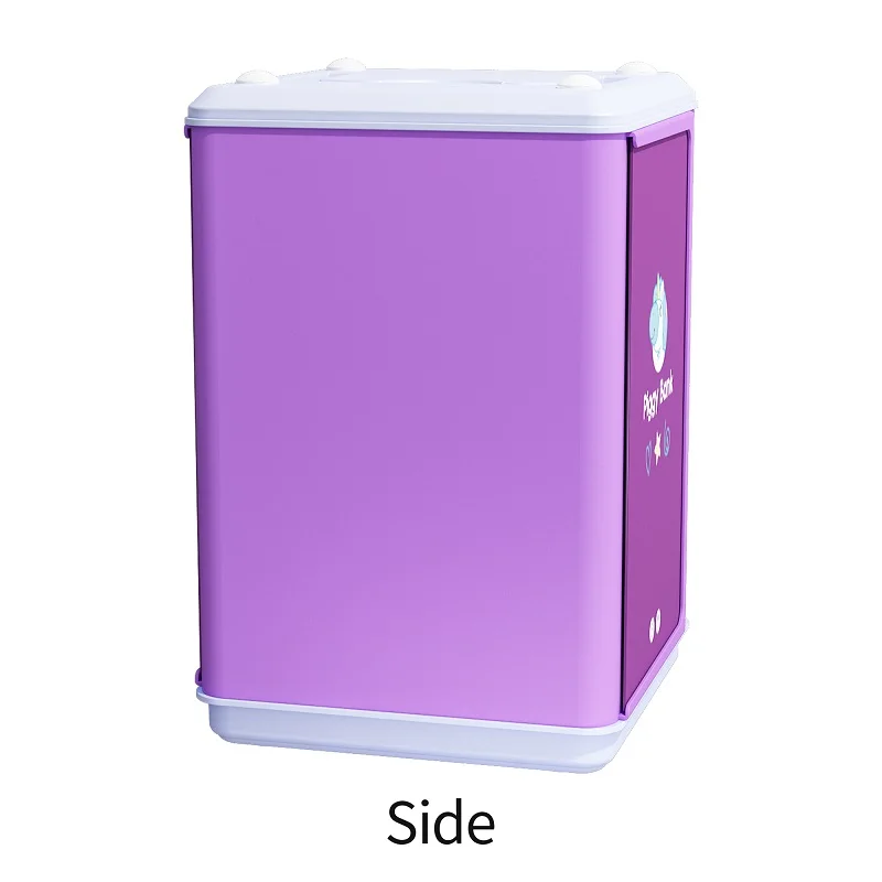 Money Saving Box Piggy Bank Coin Deposit Box Electronic Mini ATM Savings Machine with Personal Password & Fingerprint Unlocking Simulation-Music Box
