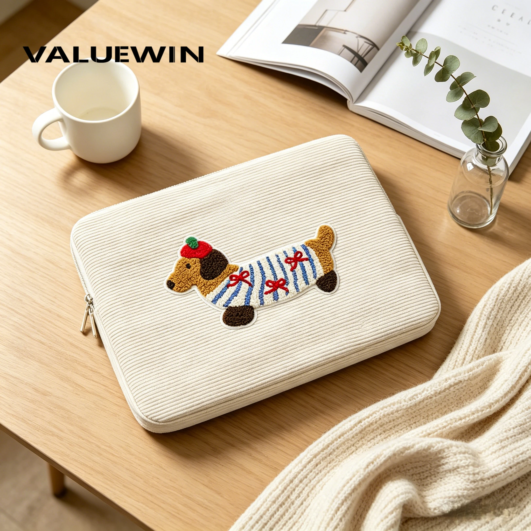 Cute 14-Inch Portable Soft Thickened Padded Laptop Sleeve