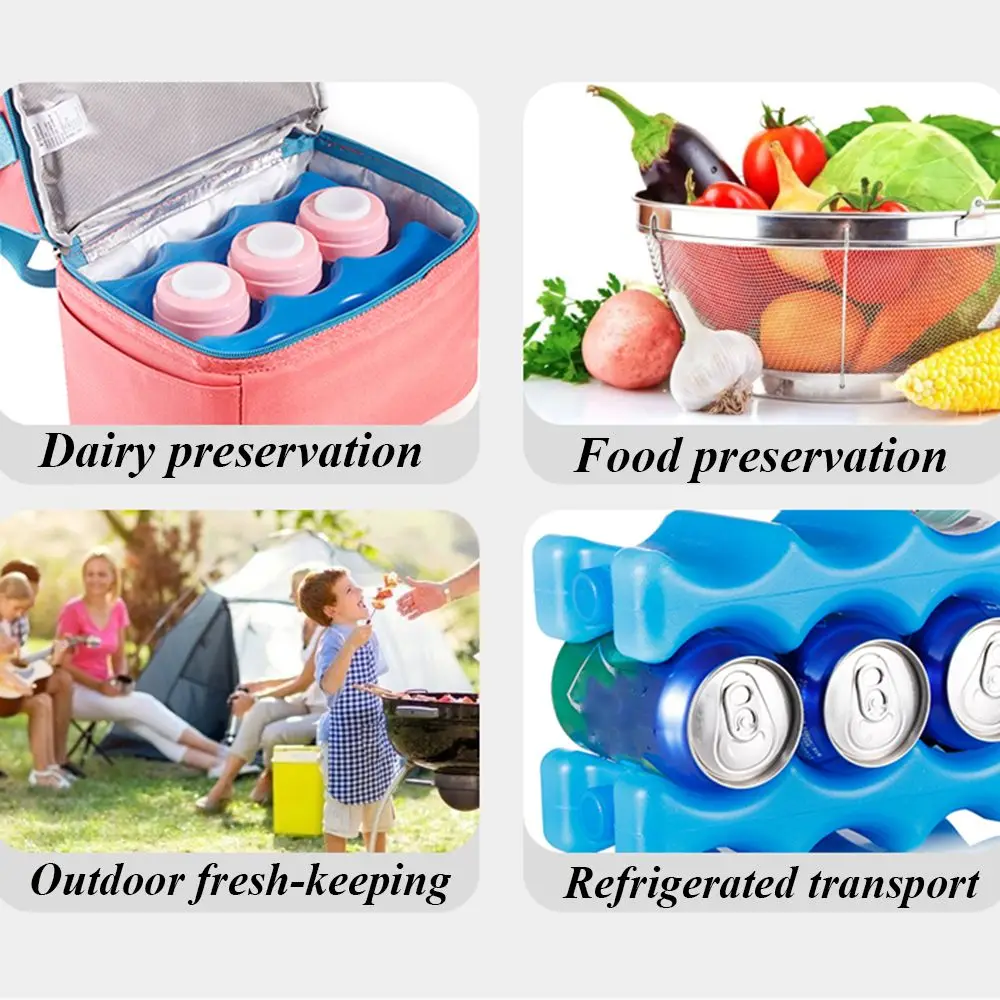 Ice Pack Bag for Lunch Box Picnic Reusable Lightweight Fresh Food Storage  Refrigeration Cooler Bag Portable Water Injection Box