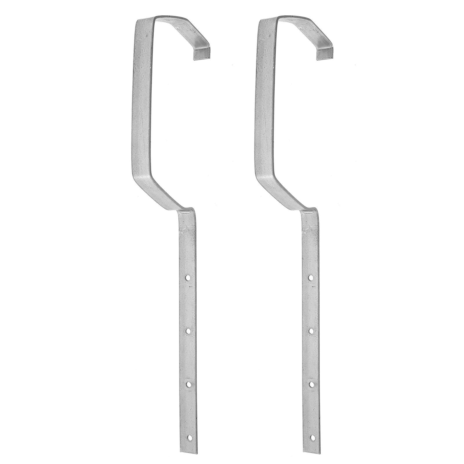 

2 Pcs Gutter Bracket Rain Accessory Heavy Duty Holder Canopy Sturdy Roof Iron Holders Racks
