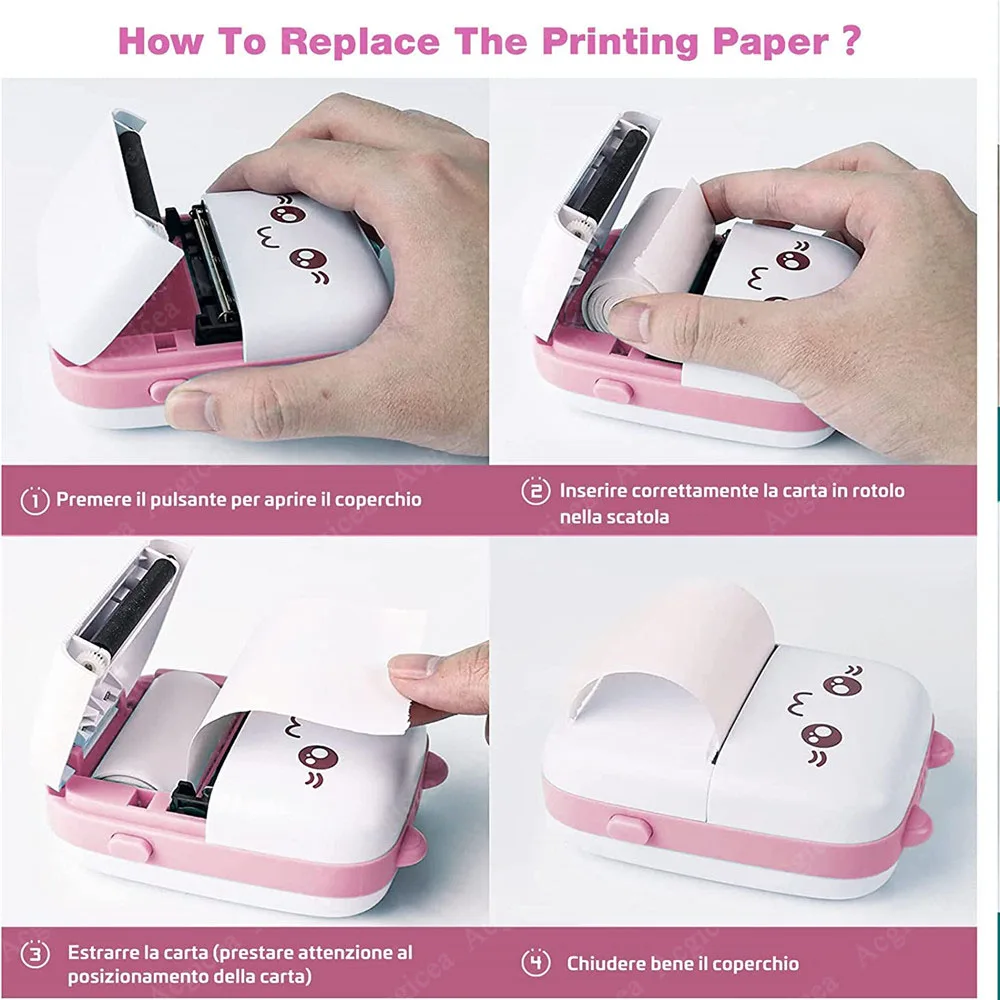 portátil impressão de fotos inkless compatível com