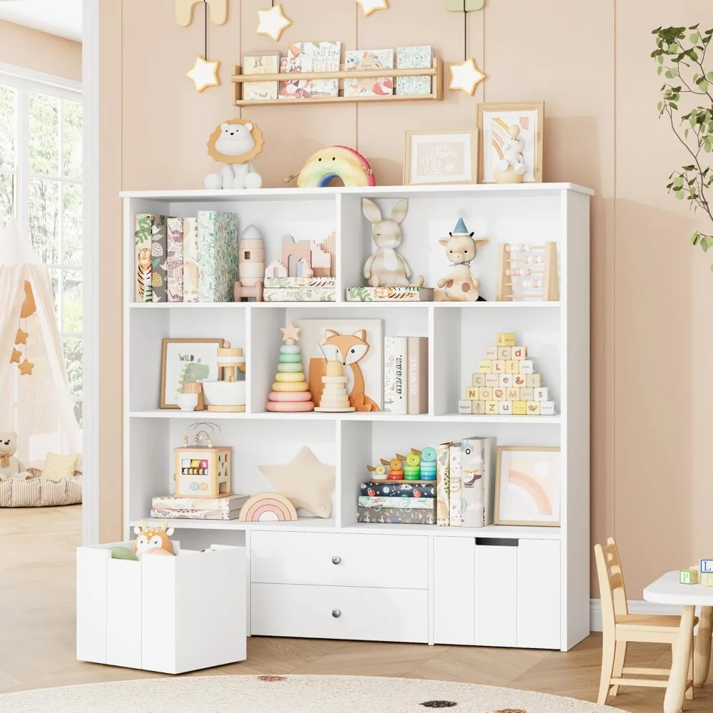 Toy Storage Organizer, Large Kids Bookshelf 4
