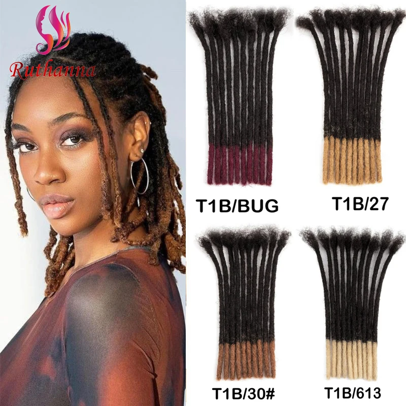 0.6cm locks Extensions Handmade Dreadlocks Human Hair Afro Dreadlocks Extensions Brazilian Real Human Hair For Women/Men 1