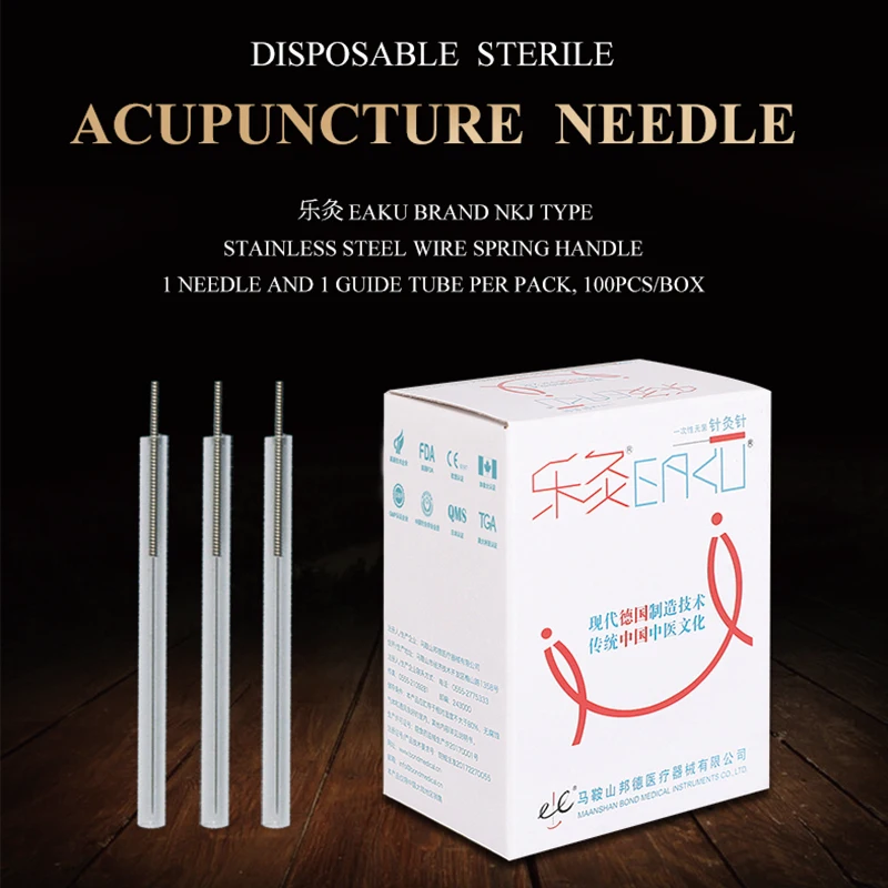 Eaku Nkj Type Individual Tube Sterile Acupuncture Needle With Tube