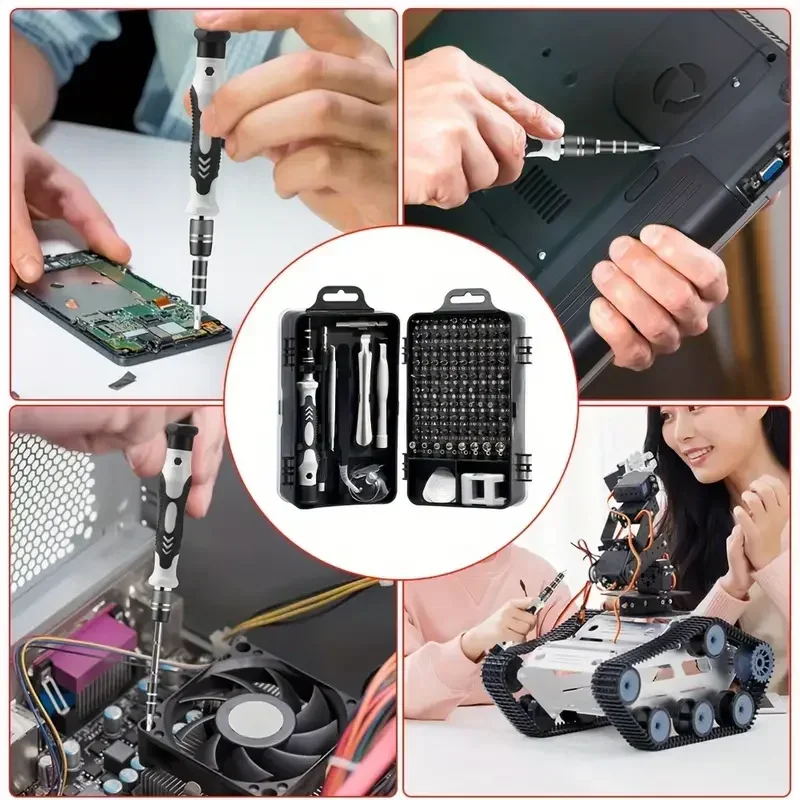 115 In 1 Precision Screwdriver Set PRO Electronics Magnetic Repair Tool Kit With Case For Repair Computer IPhone PC Household