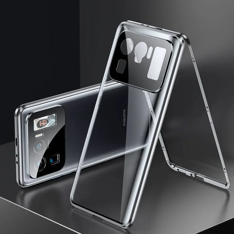 Phone Case For Xiaomi Mi 11 Ultra 360 Magnetic Flip Cover For Xiaomi 14T Pro 15 13 Ultra 13T Mi12S Pro 12X Double Sided Tempered Glass