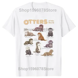 Sea Otter World: Educational Casual Unisex Cotton T - Shirt - S (WHITE)