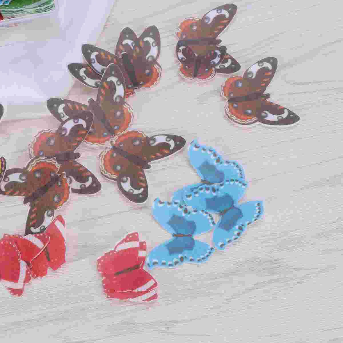 120PCS A Set Cake and Cupcake Toppers Food Decoration Assorted Decorative Wafer Paper Butterflies cake decorations