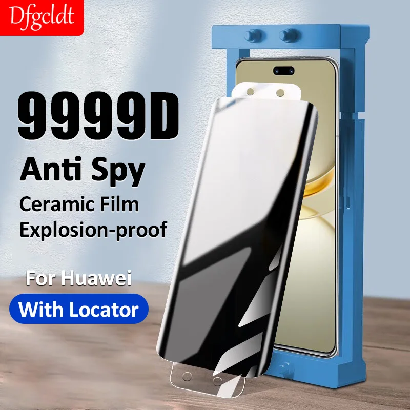 

9999D Curved Ceramic Privacy Film For Huawei Nova 12 11 10 9 8 Pro 12 11 Ultra Anti-spy Full Glue Screen Protector Not Glass