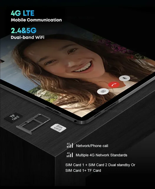 2024 NEW Pad 6 Pro Android Tablet PC Android 12 11 Inch 16GB 1T 5G Dual SIM Phone Call GPS Bluetooth WiFi Google Tablette PC Mi 5