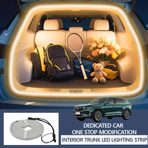 FOR 2021-2024 GEELY MONJARO Car high brightness trunk lighting ambient light interior decoration tailgate light strip - Image 8