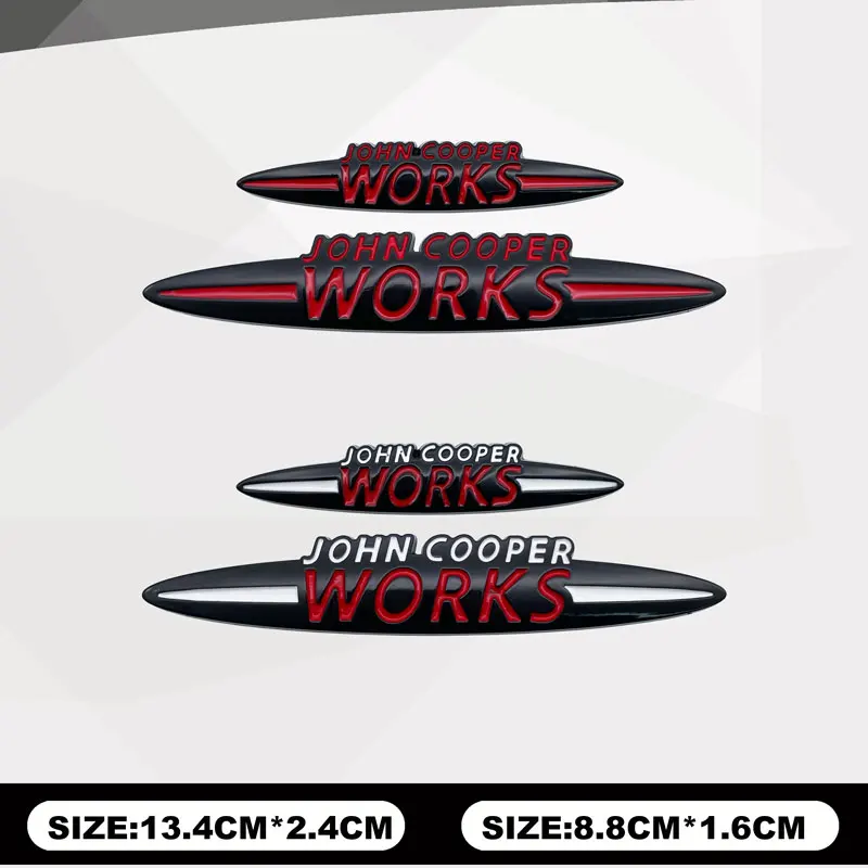 Metal Badge Car Body Decor Sticker Parts For Mini Cooper S JCW F55 F56 F60 F53 F54 R55 R56 R60 R61 R58 F57 John Cooper Works