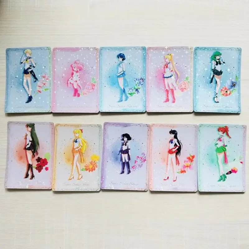 

10Pcs/set Self Made Sailor Moon Eternal Ten Warriors Sailor Saturn Chibiusa Anime Game Characters Classic Series Collection Card
