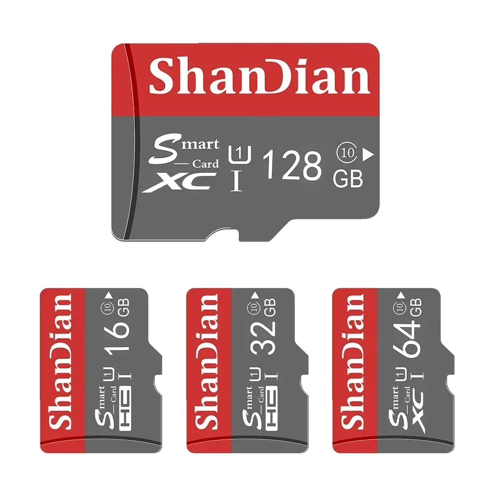 

SHANDIAN 100% Original Mini SD Card 256gb Class 10 TF 32GB 64GB 128GB High Speed Memory Card for Phone Tablet Flash Card