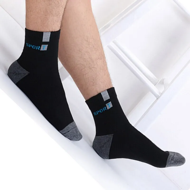 5 Pairs Men's Sports Socks Mid-tube Breathable