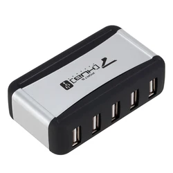 Universal Multi - Port USB 2.0 Hub with Power Adapter - 7 Ports, Vertical Design (Us)