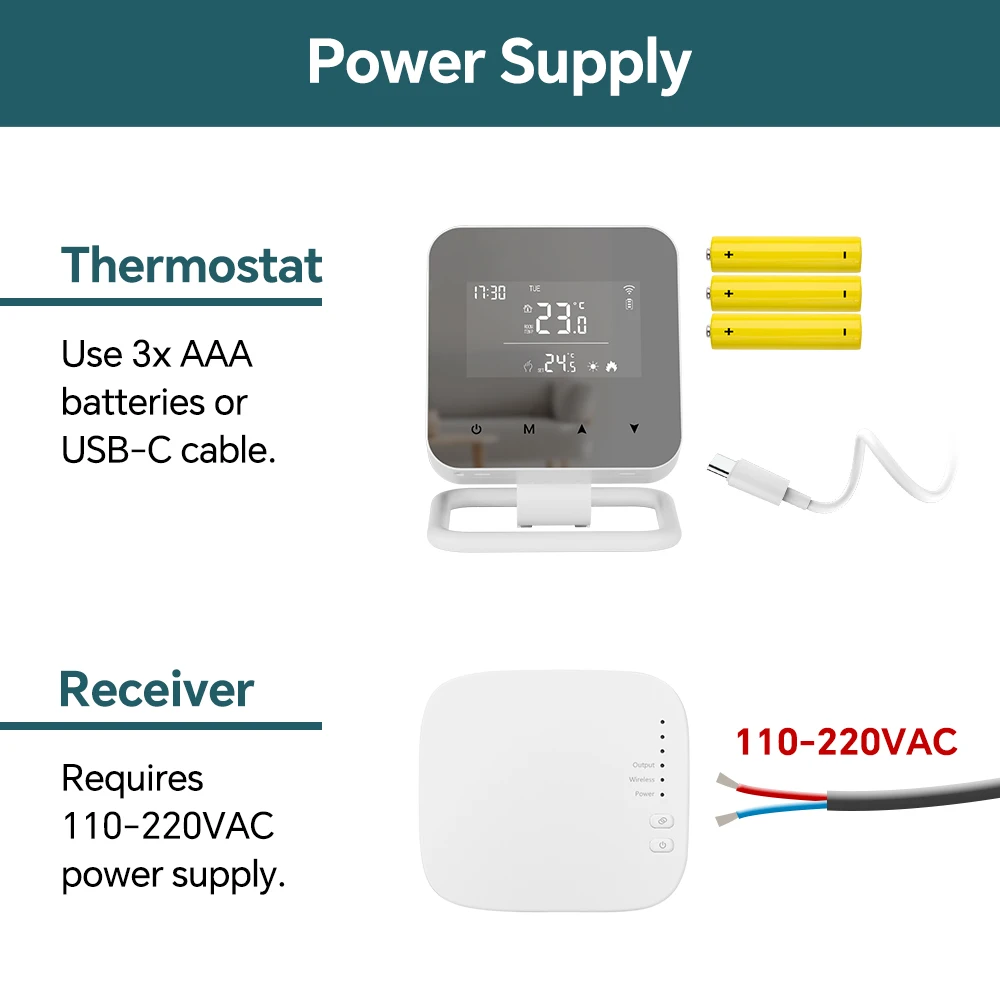 Smart Programmable Temperature Controller WiFi Wireless Thermostat for Gas Boile
