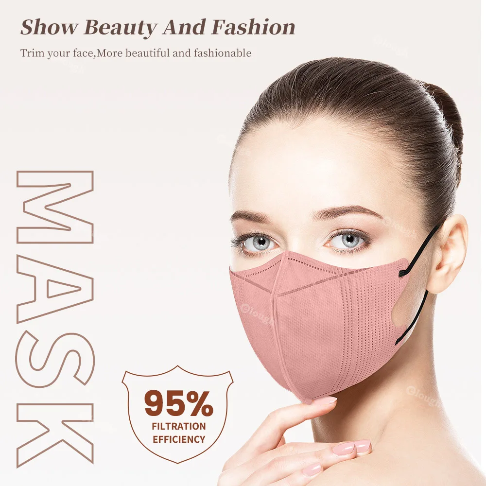 Disposable Face Mask Disposable Protective Mask 4 Ply 95% Filtration Adult Masks