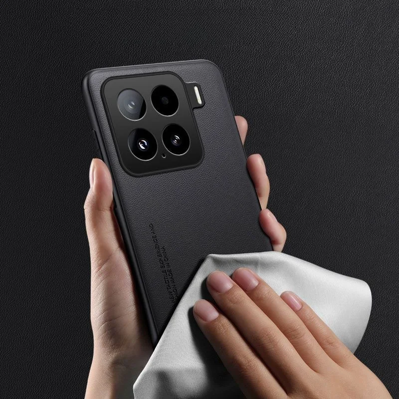 Premium PU Leather Matte Case with Silicone Ultra-Thin Shockproof Bumper Cover