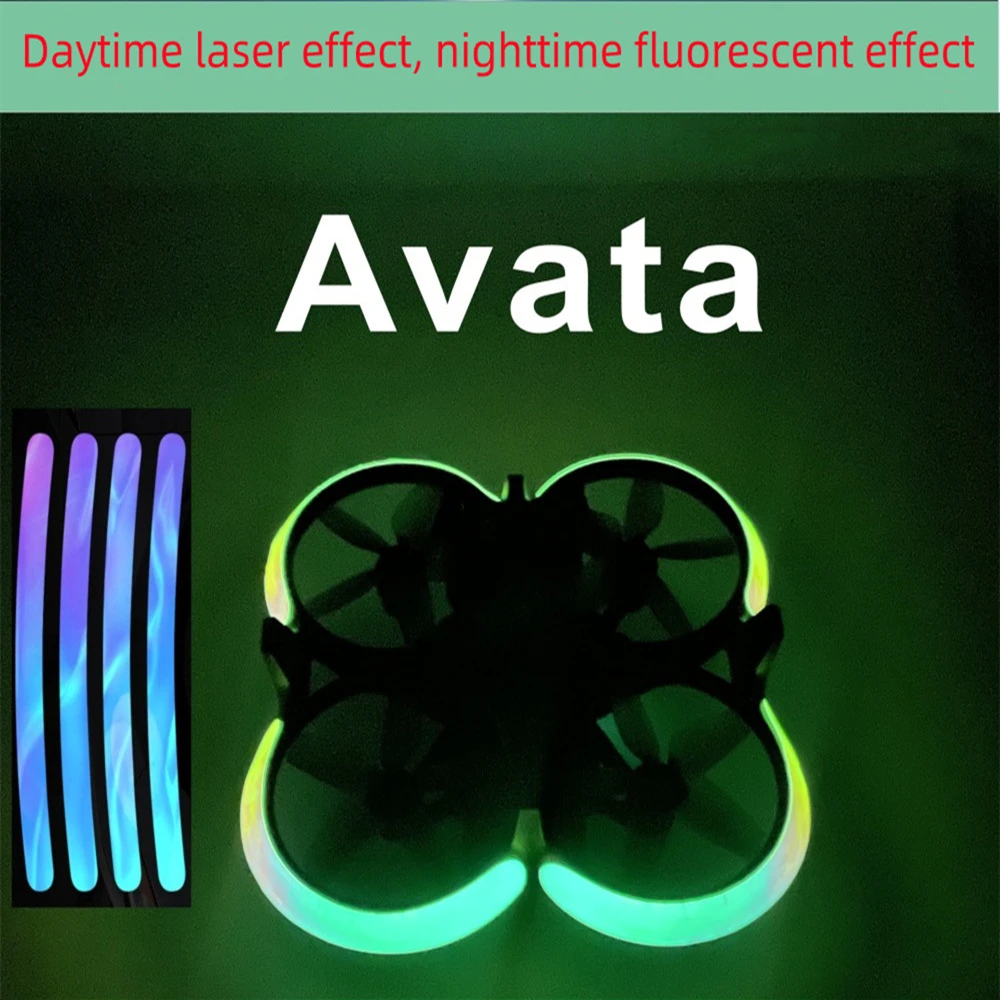 

For DJI Avata Luminous Sticker Film Laser Fluorescent Sticker Avatar Cool Luminous Film Drone Stickers Accessories
