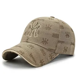 Spring and Autumn Unisex Fashion Embroidered Baseball Caps - Adjustable (Reddish Brown)