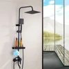 One-piece set bathroom black practical shower set wall-mounted home bathing set suitable for bathrooms bathroom accessories 2