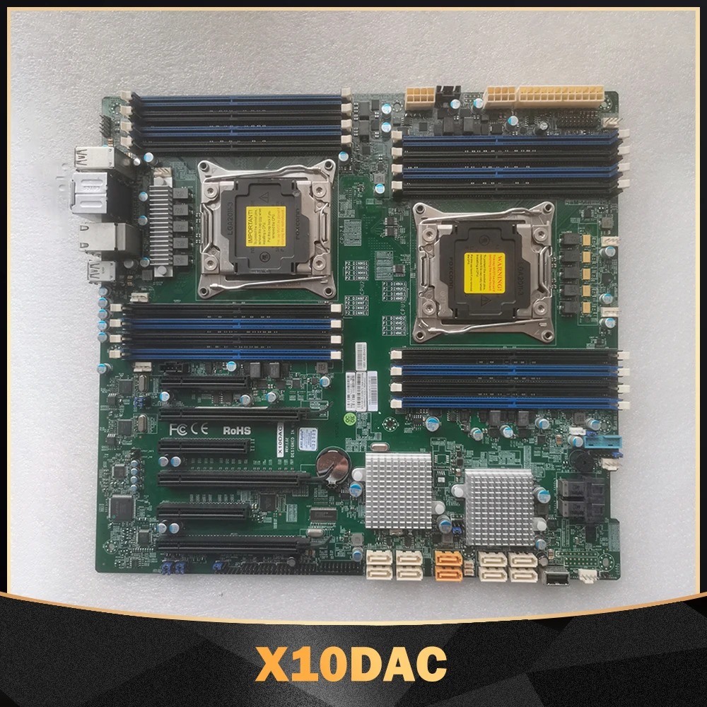 

Motherboard Dual Socket R3 (LGA 2011) Supports Xeon Processor E5-2600 v3/v4 Family For Supermicro X10DAC