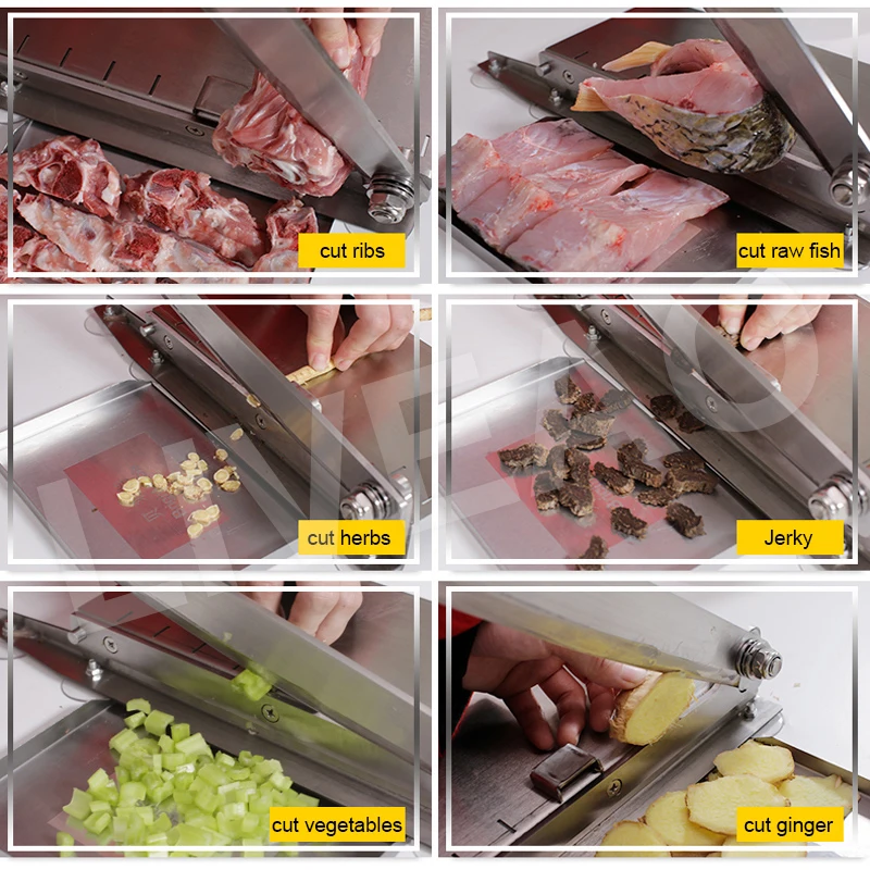 Household Frozen Meat Manual Slicer Minced Lamb Bone Meat Cutter Chicken  Duck Fish Cutting Machine Hot Pot Kitchen Tools - AliExpress