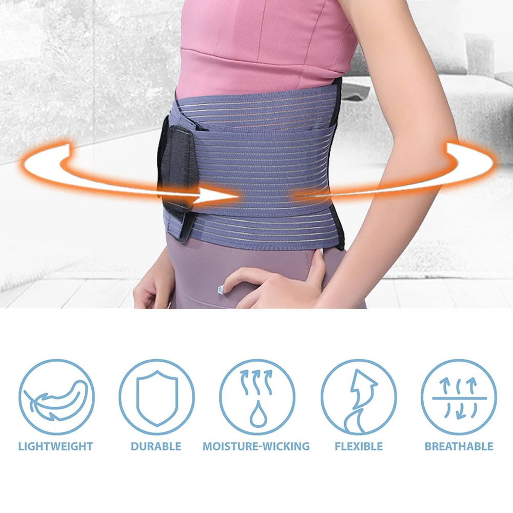Ortonyx Full Back Support Brace Flexible Lightweight Breathable
