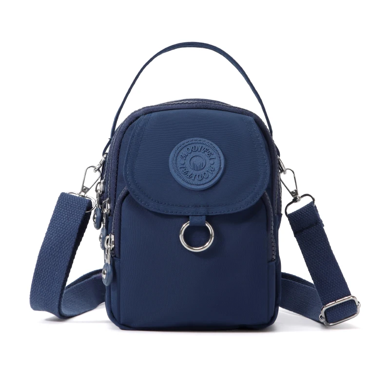 Fashionable women's phone bag with adjustable shoulder straps and multiple zippers - lightweight, durable, and portable - minima