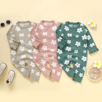 Baby Overalls Knit Romper 0 To 12 Months Outfits Infant Baby Jumpsuits Girls Winter Clothes Newborn Bodysuits One-pieces Costume 4