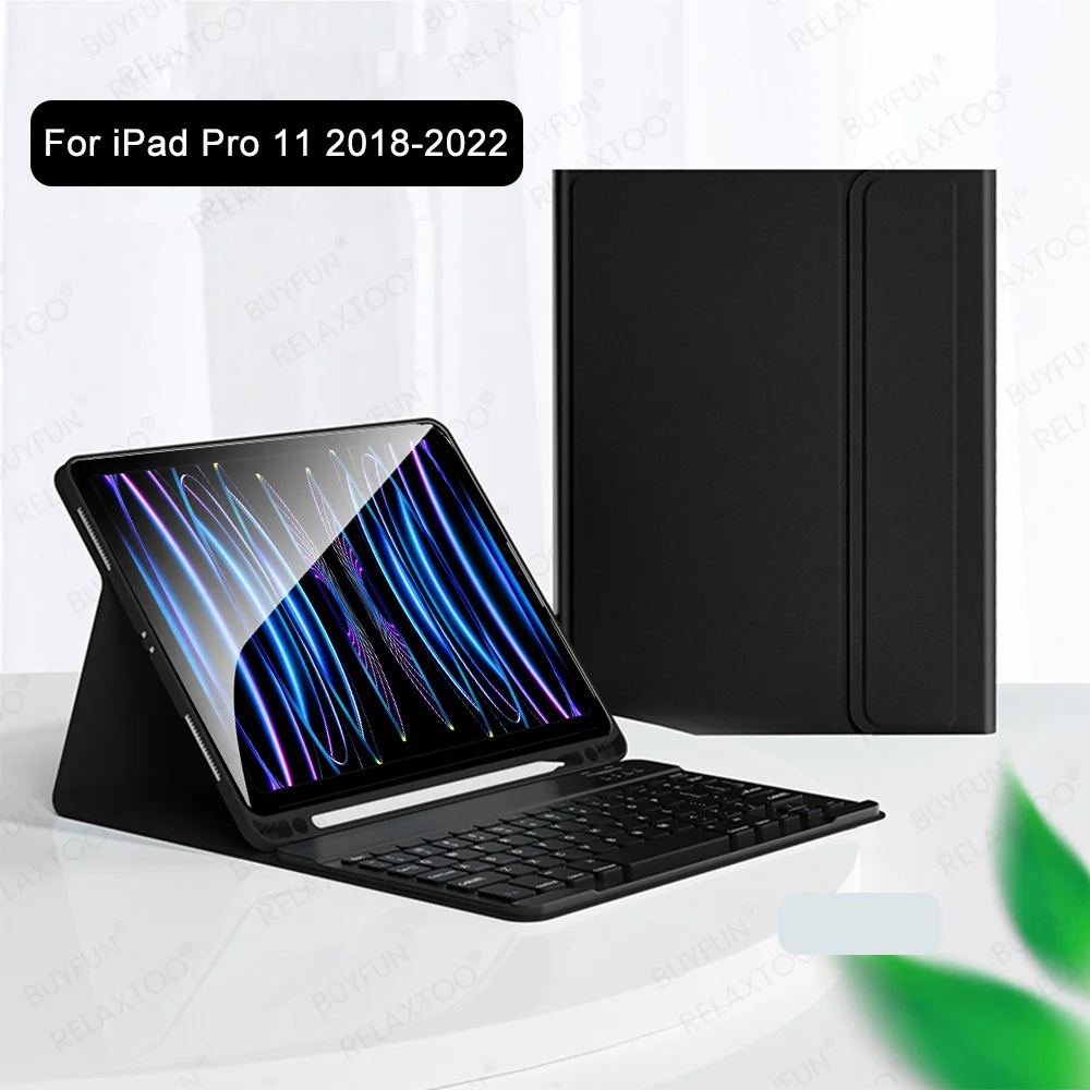 

Клавиатура для iPad Pro, 11 дюймов, 1, 2-е, 3-е, 4-е Поколение, 2022, 2021, 2020, 2018, Bluetooth-клавиатура с держателем для карандаша