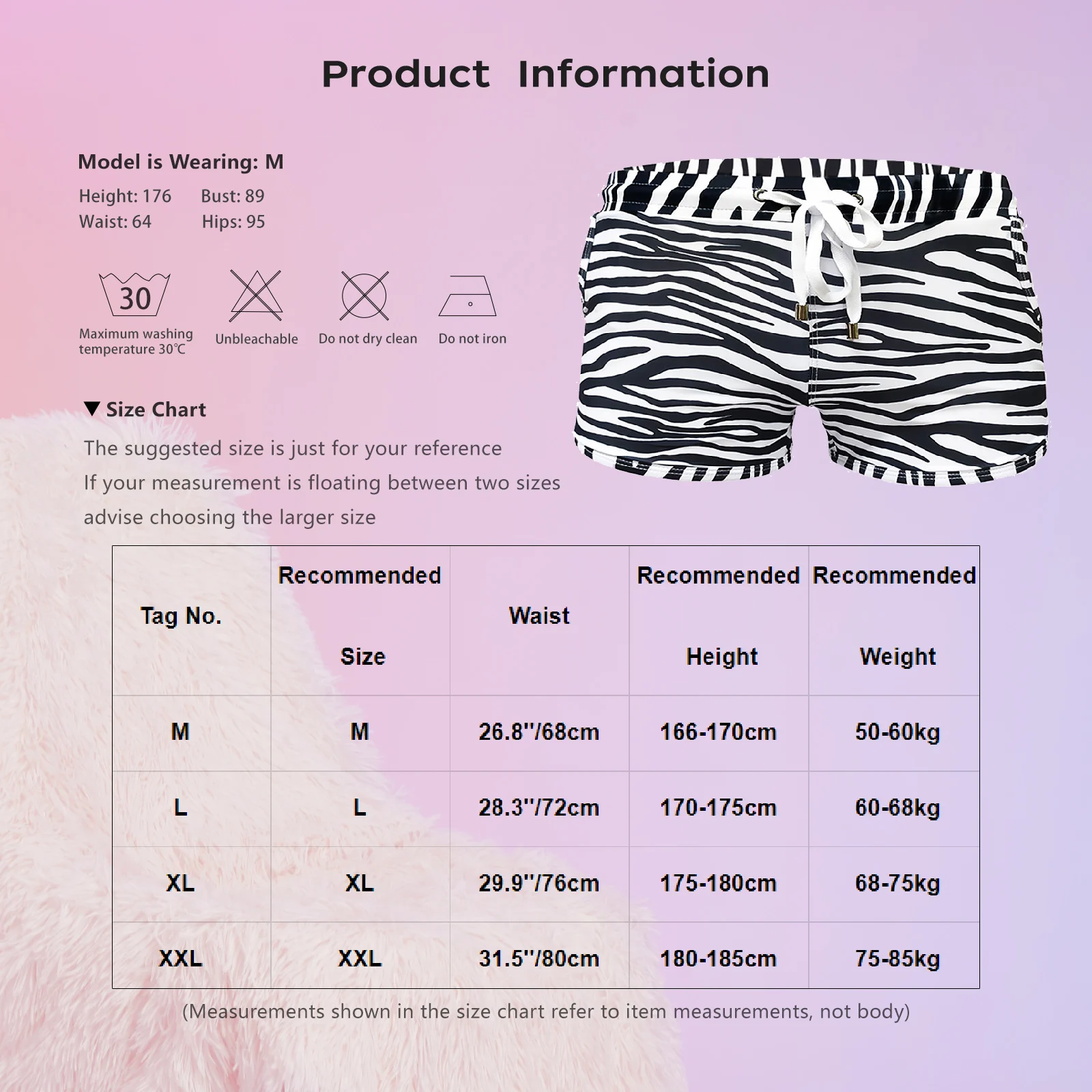 Mens Zebra Stripes Swimming Swim Trunk Shorts Drawstring Elastic Waistband Beach Sport with Pockets Swimwear 5