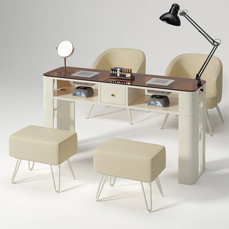 Technician Designer Manicure Table Reception Counter Simple Manicure Table Office Nail Mesa Manicura Salon Equipment YN50MT