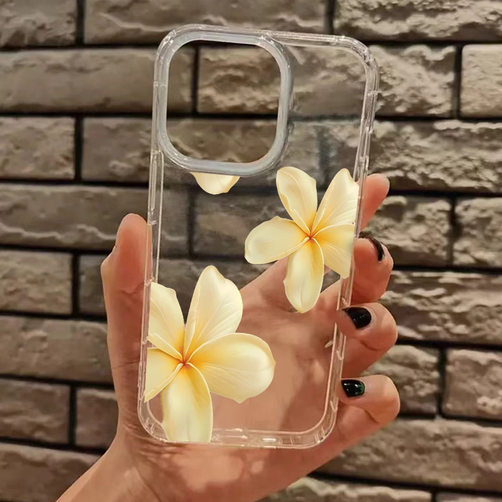 Vibrant Yellow Floral Clear Silicone Phone Case - Soft Protective Cover
