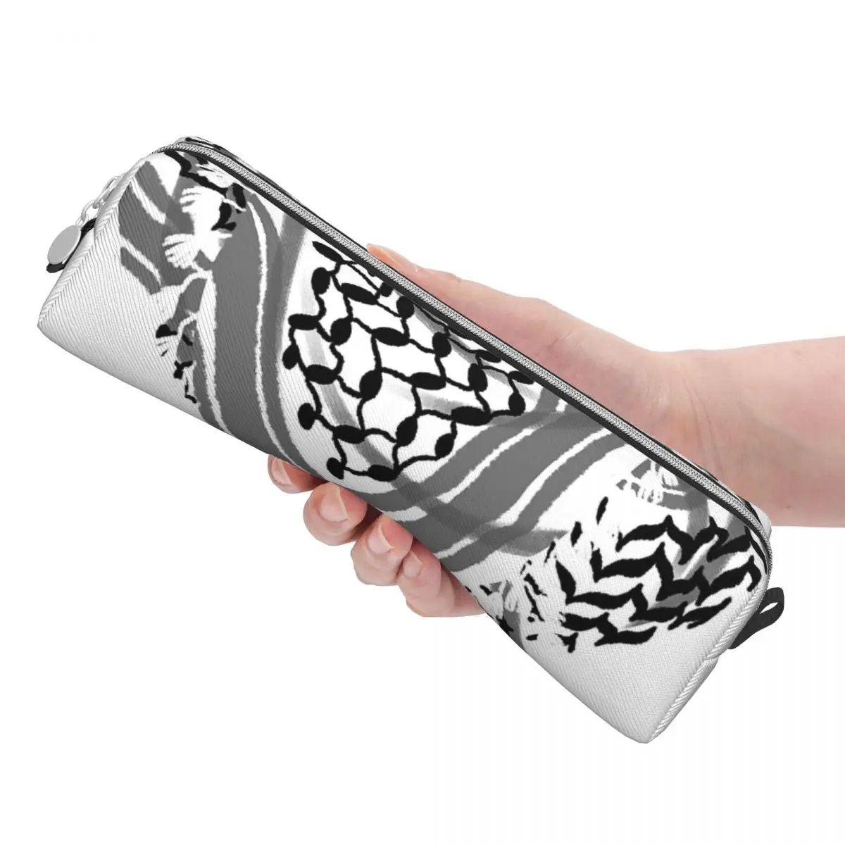 Palestine Keffiyeh 학생용 연필 케이스, 클래식 펜꽂이 가방, 대용량 보관 학교 용품, 지퍼 필통
