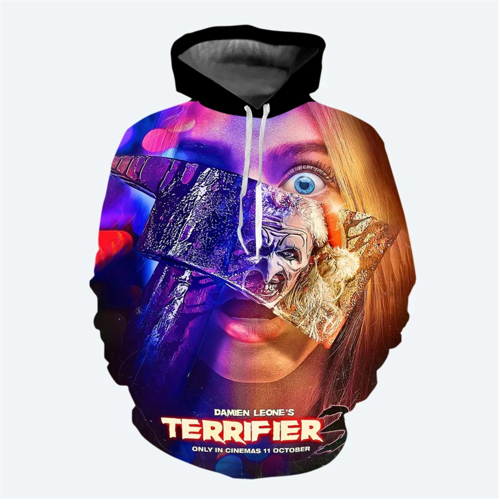 thumbnail image 1 of Nueva sudadera con capucha de película de terror para hombre para otoño e invierno, suéter con patrón de terror impreso en 3D, sudadera con capucha informal de moda urbana para hombre, 1 of 4