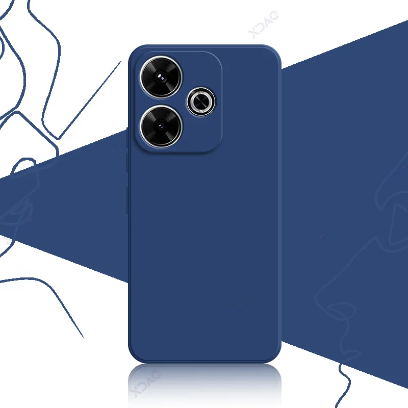 Luxury Soft Silicone Waterproof Mobile Phone Case - 360° Protection, Elegant Square Design