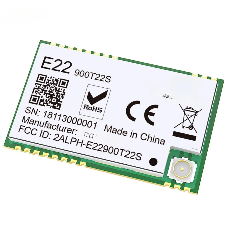

E22-900T22S UART 5Km Range 868Mhz 915Mhz 22dBm SMD CE FCC LoRa Wireless Transmitter RF Module Semtech SX1262