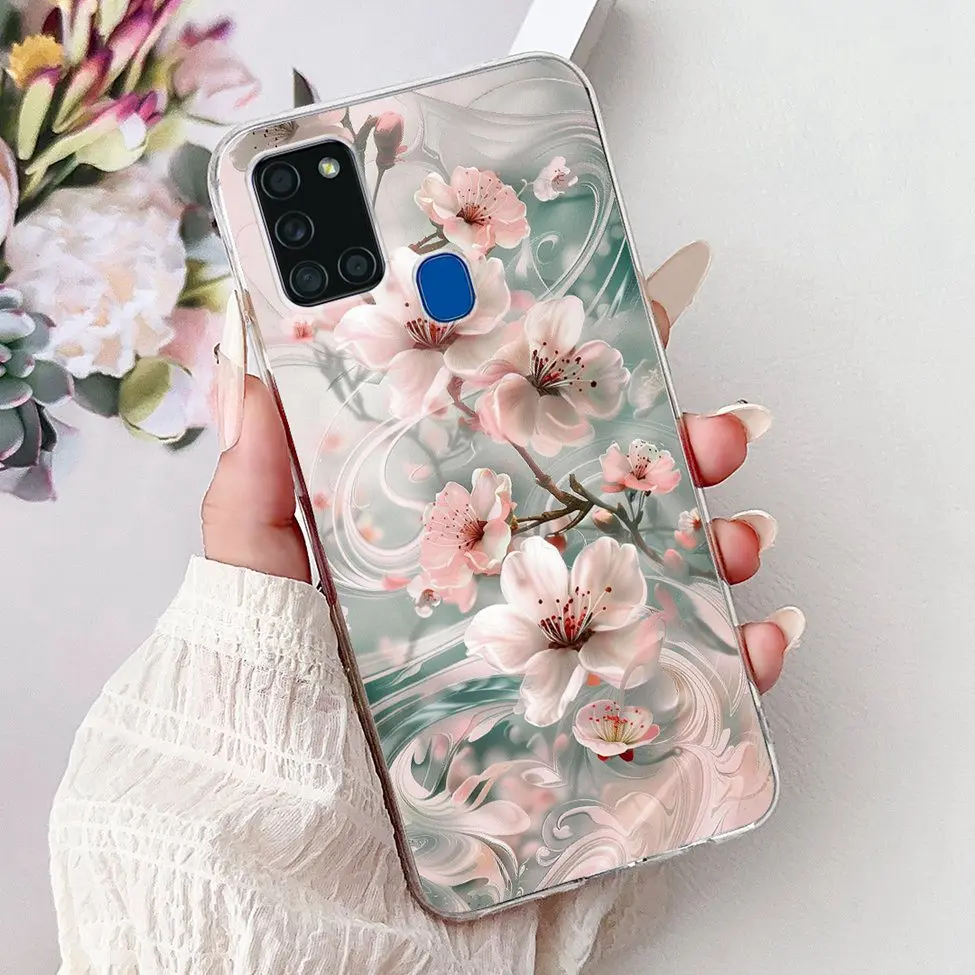 Clear Fashion Luxury Cute Painted Back Phone Case Cover
