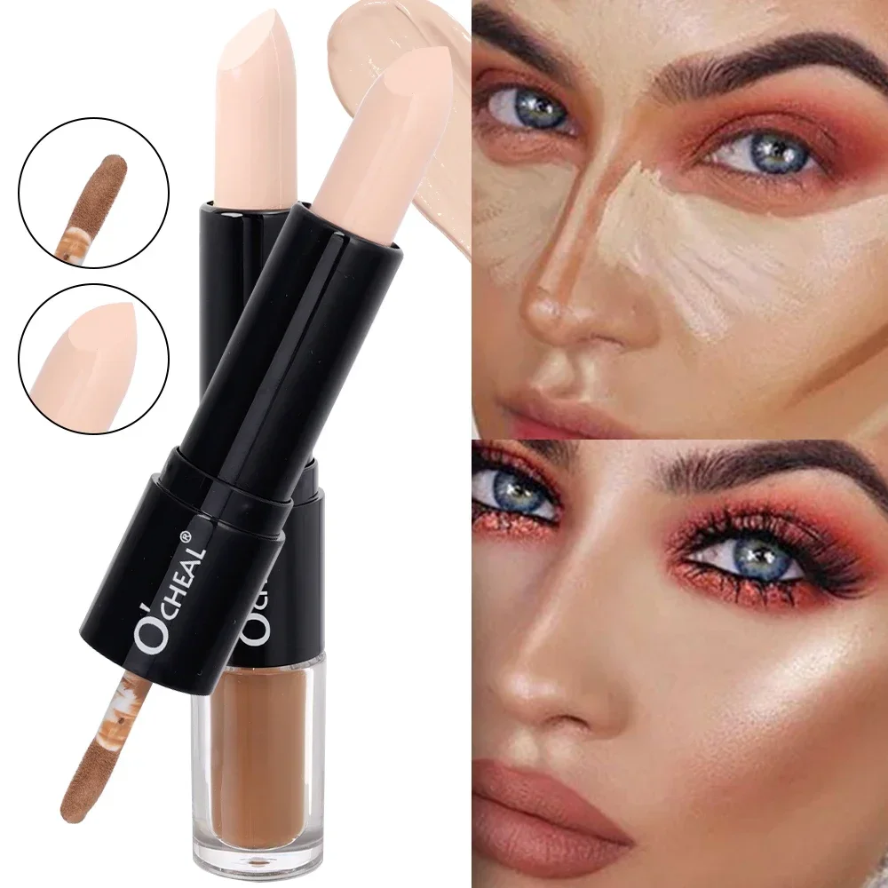 Double-end Face Highlighter Contour Stick Oil-control Waterproof Concealer Pencil Corrector Pen Long Lasting Makeup face highlighter,facial contour stick