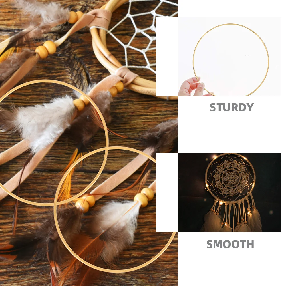 

10pcs Wreath Iron Hoops Macrame Hoops Wall Hanging DIY Crafts Dream Catcher Rings