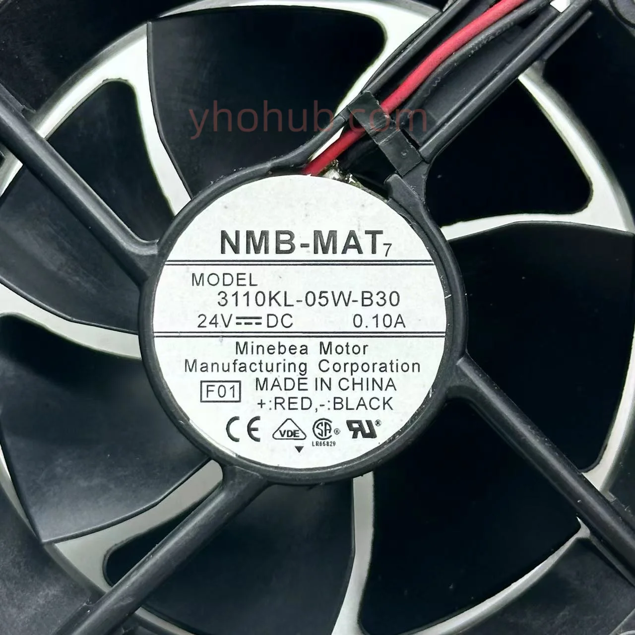 80x80x25mm da c.c. 24v 0.10a de NMB-MAT 3110kl-05w-b30 f01 2