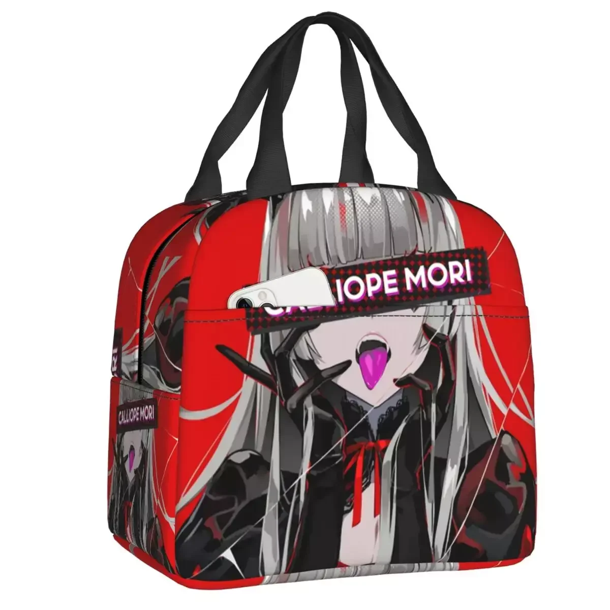 

Новинка 2023, настраиваемая сумка для ланча каллиопа, морская каллиопа, Hololive, Термоизолированный Ланч-бокс для детей, школьников