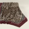 90cm Leopard Print Square Scarf Satin Silk Headband Muslim Woman Hijab Lady Fashion Hairwrap Rock Style Headscarf Islim Turban 2