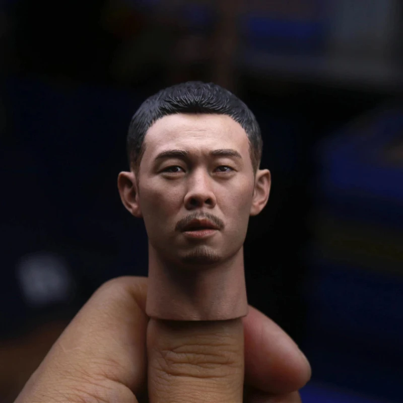 

In Stock 1/6 Scale ZHY005 Asian Star Zhang Yi Head Carving Male Head Sculpt Model for 12'' Action Figure Accessories